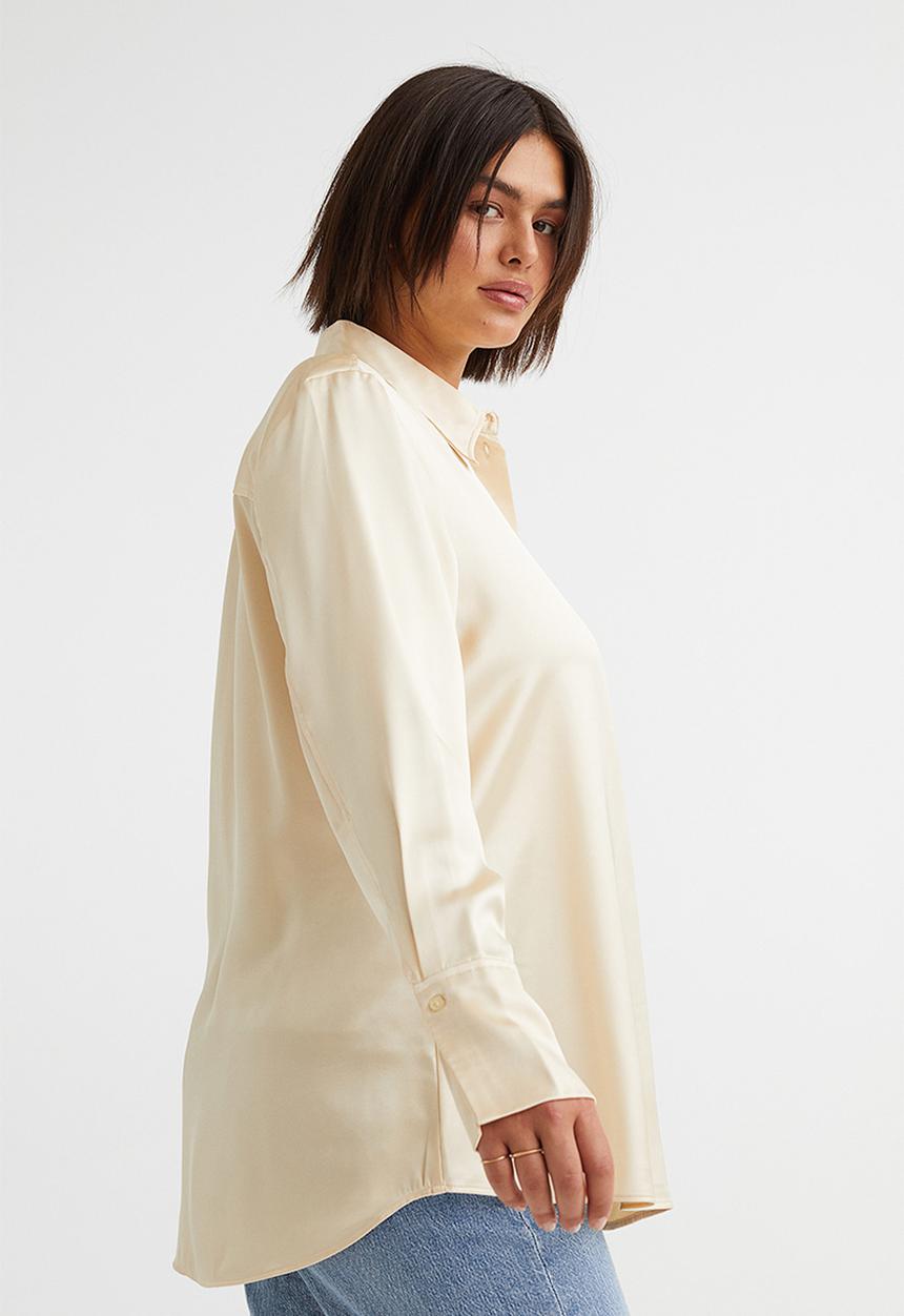 H&M - Satin blouse - cream