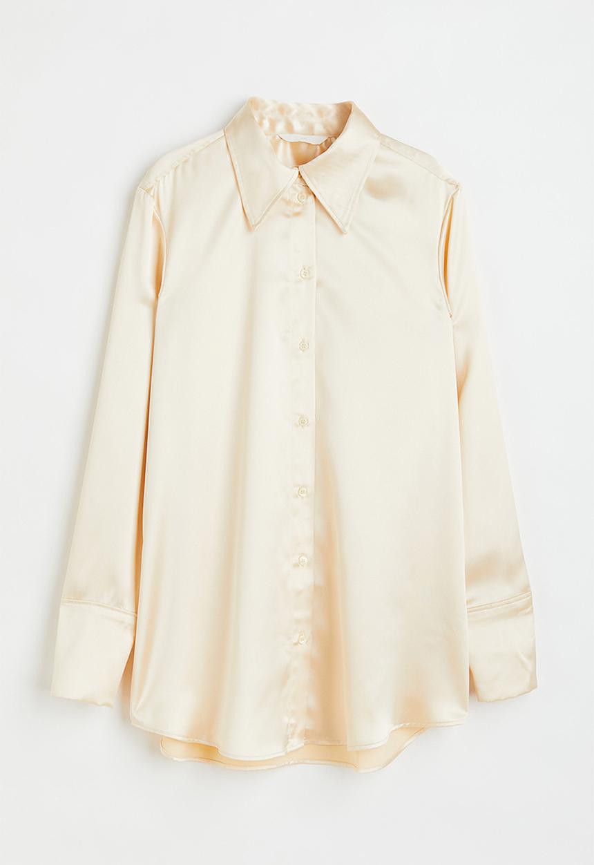 H&M - Satin blouse - cream