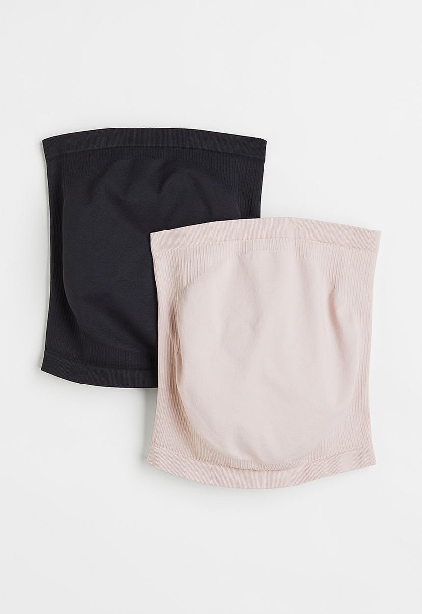 H&M - Mama 2-pack bump band - black/light beige