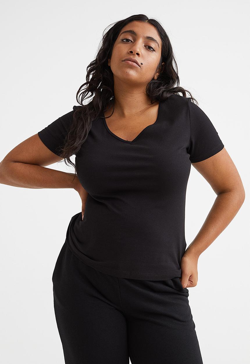 H&M - Cotton T-shirt - black II