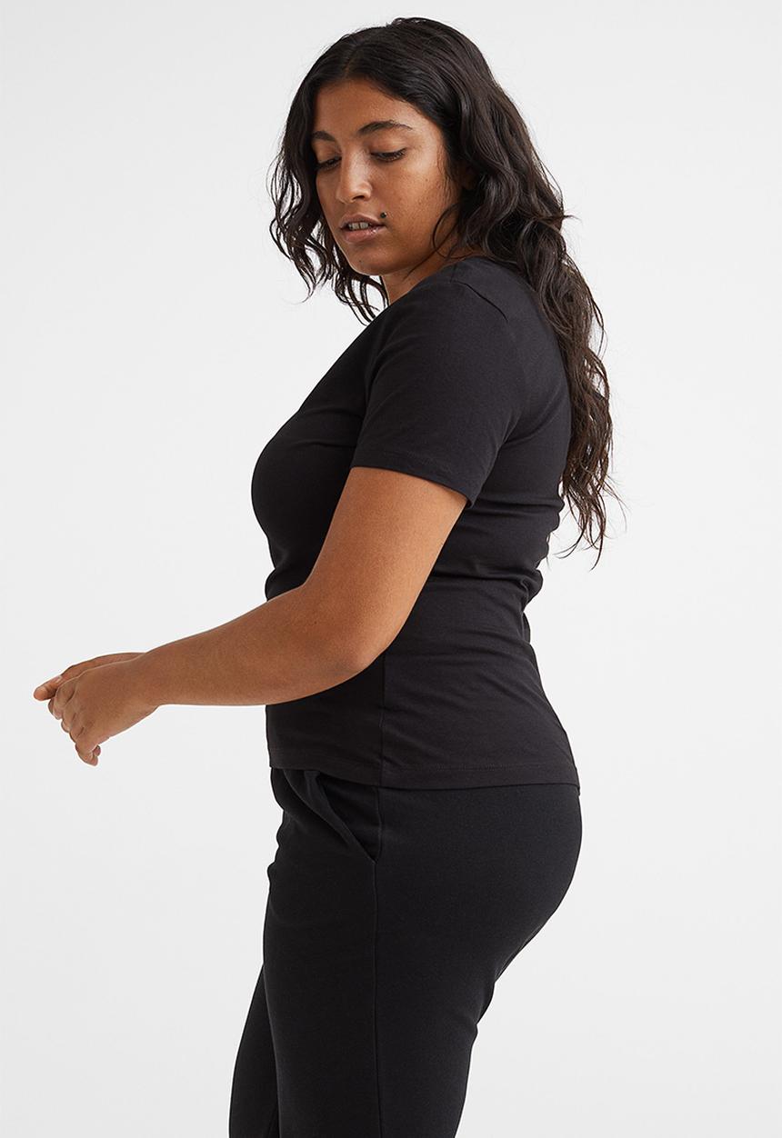 H&M - Cotton T-shirt - black II