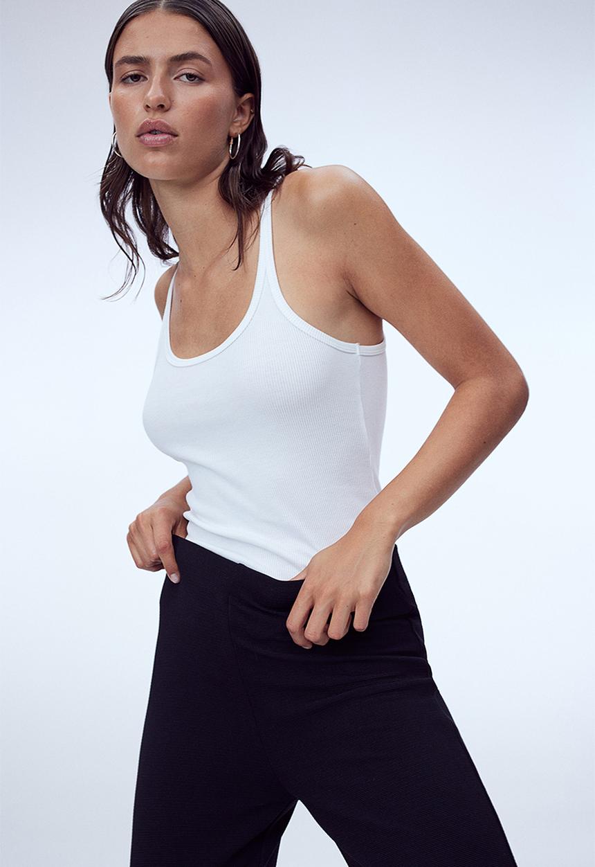 H&M - High-waisted leggings - black 
