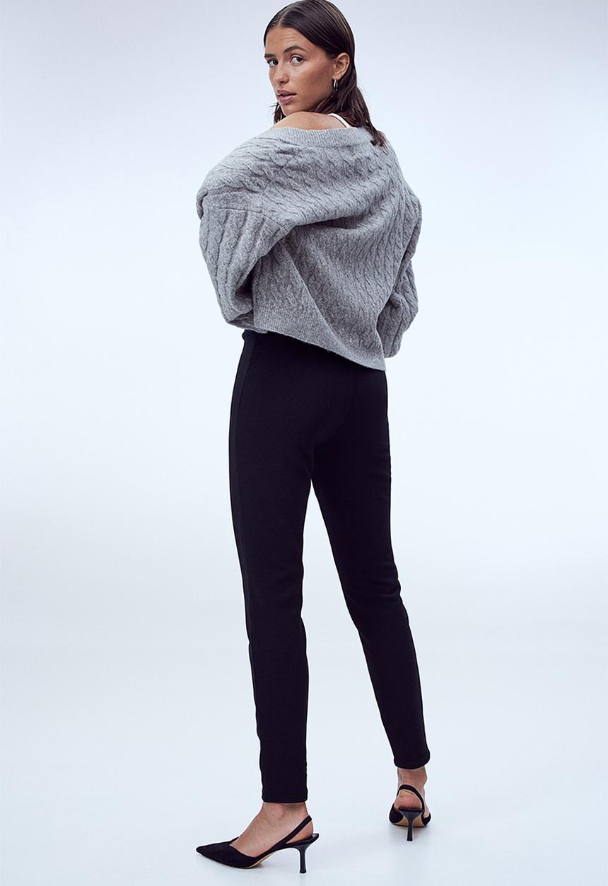 H&M - High-waisted leggings - black 