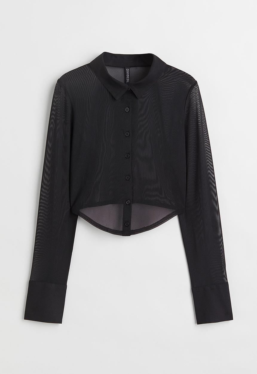 H&M - Mesh shirt - black