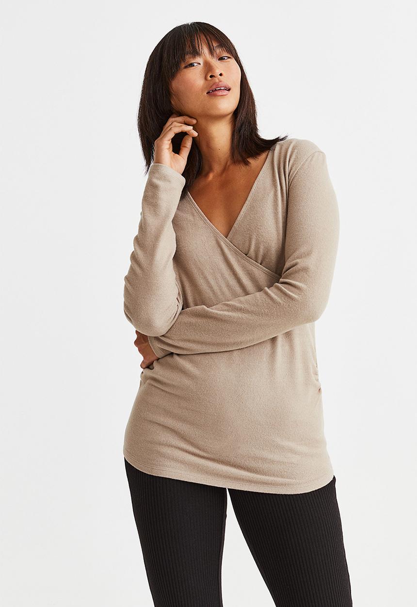 H&M - Mama before & after jersey top - light beige