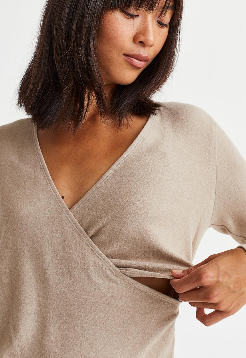 H&M - Mama before & after jersey top - light beige