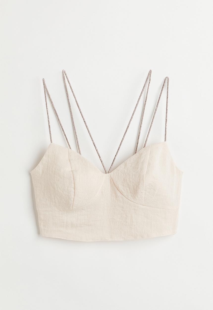 H&M - Crop top - light beige