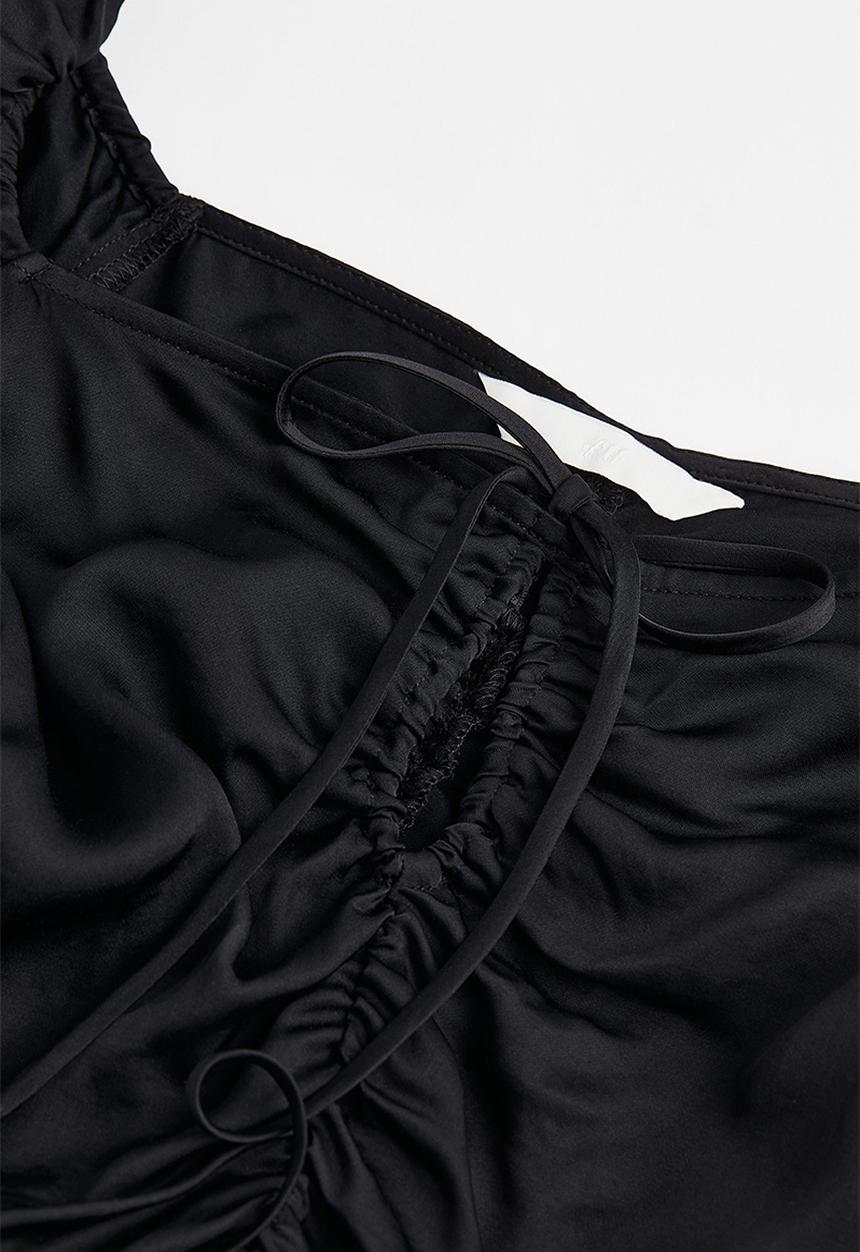 H&M - Draped blouse - black