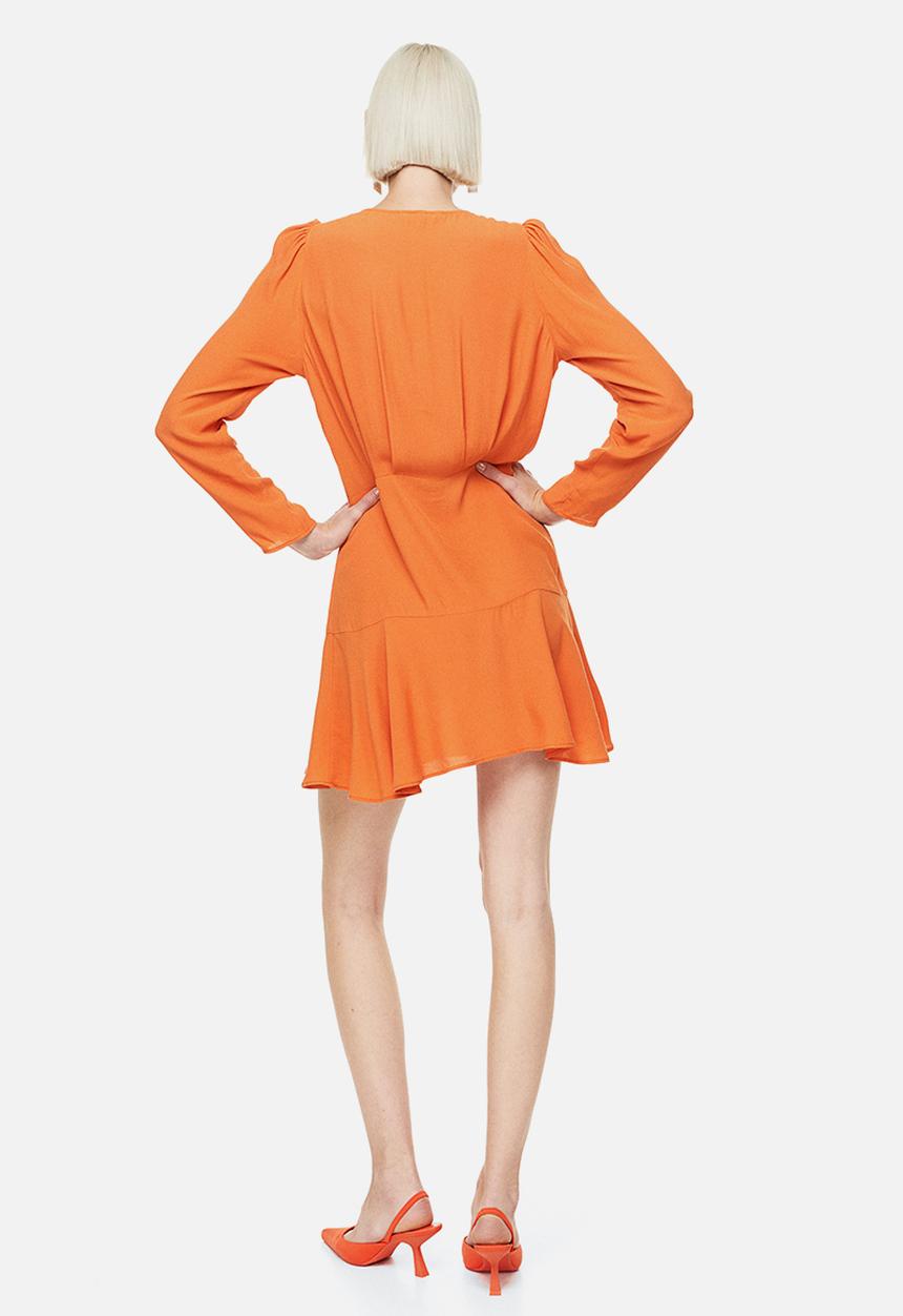 H&M - Short wrapover dress - orange