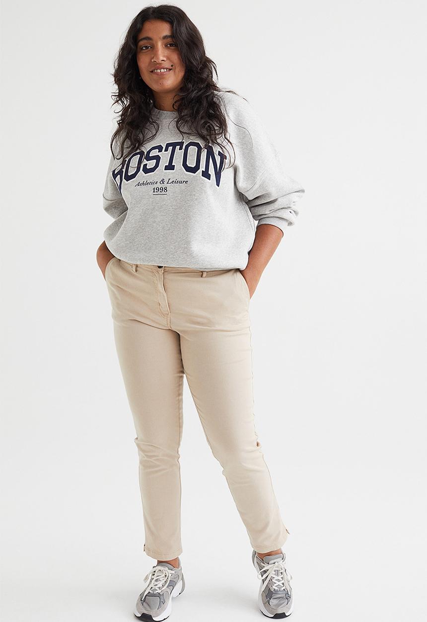 H&M - Cotton twill chinos - light beige