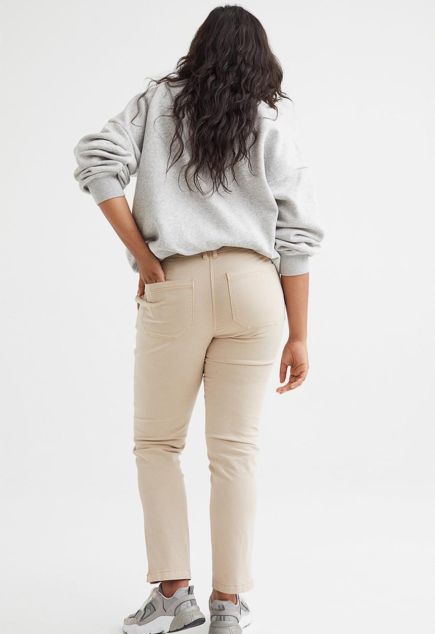 H&M - Cotton twill chinos - light beige