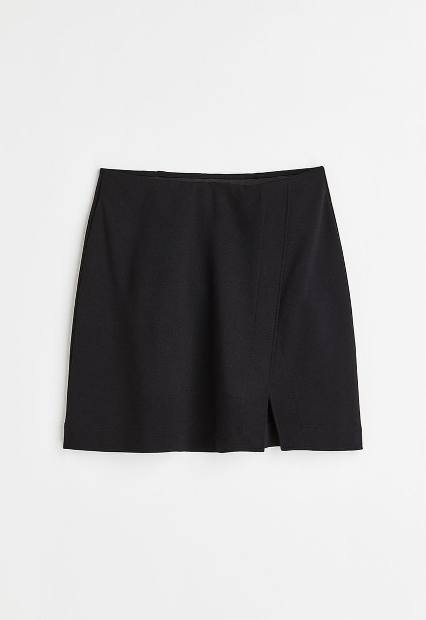 H&M - Short wrapover skirt - black