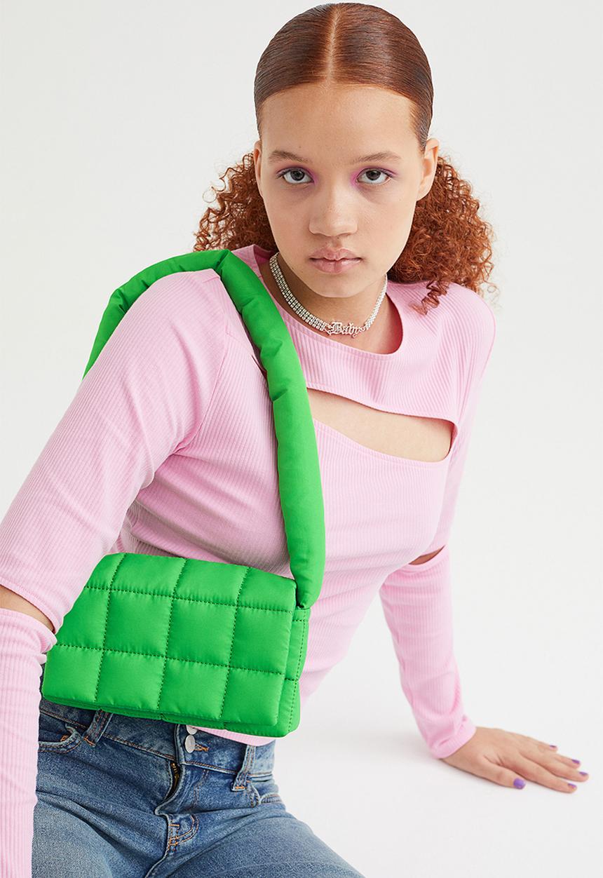 H&M - Quilted shoulder bag - green
