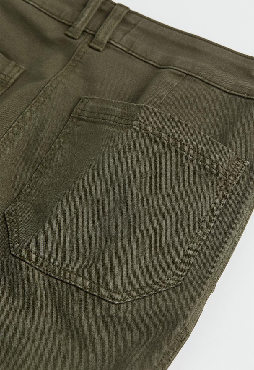 H&M - Cotton twill chinos - dark green