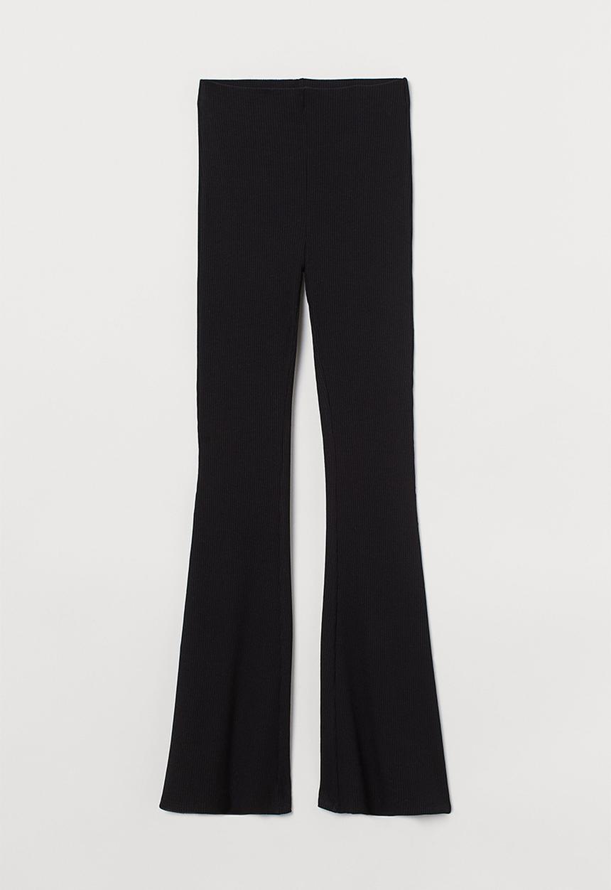 H&M - Ribbed leggings - black I