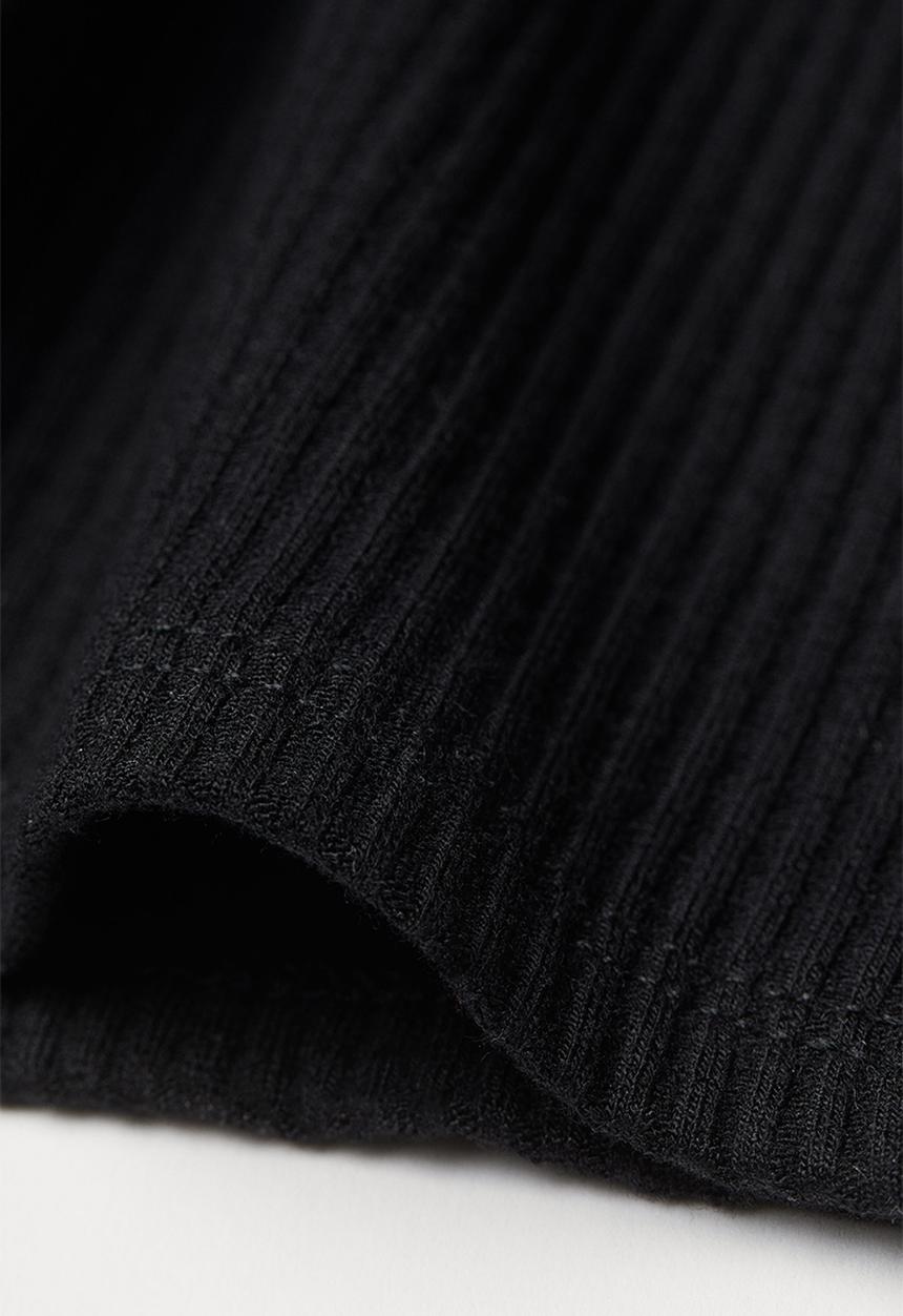 H&M - Ribbed leggings - black I