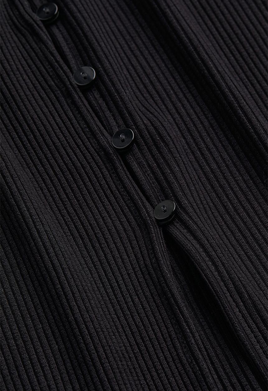 H&M - Ribbed viscose cardigan - black