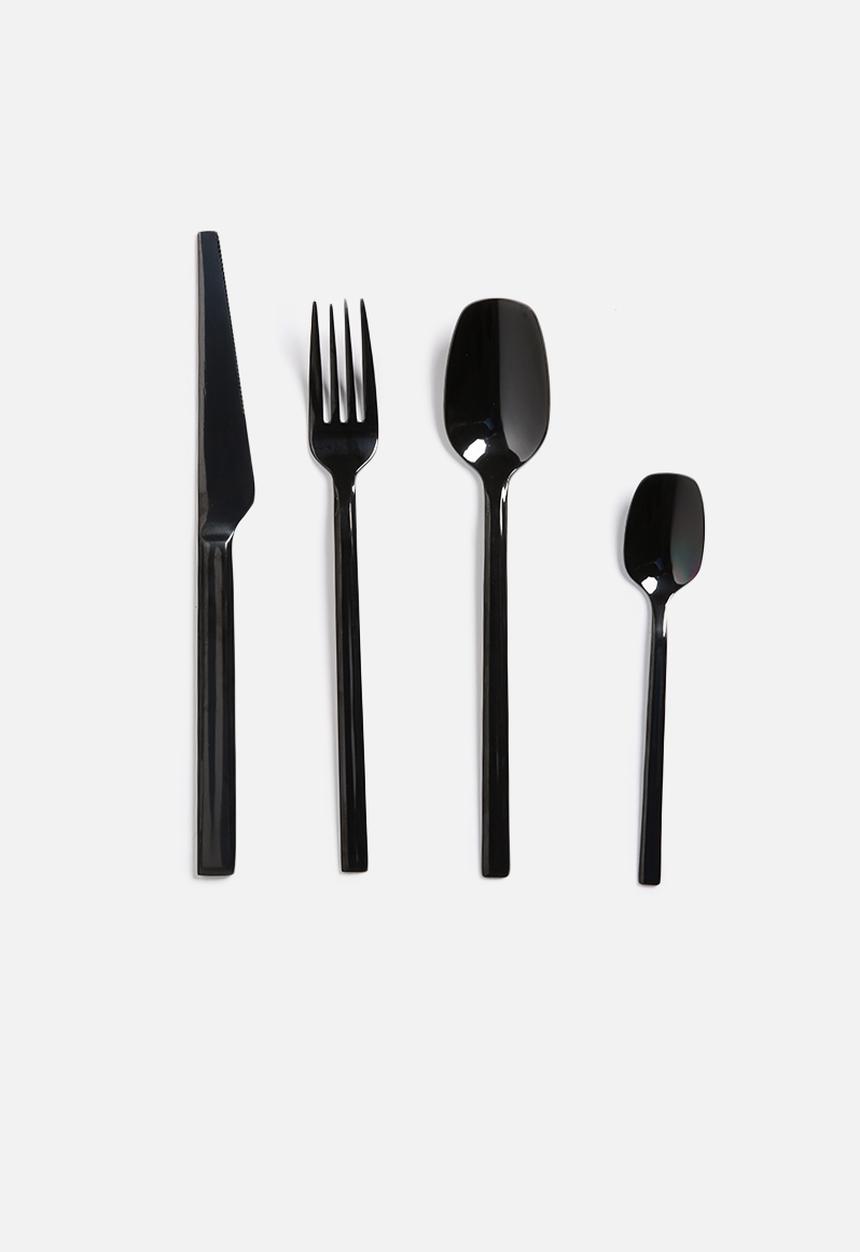 Nicolson Russell - Black Titanium Cutlery Set 16pc