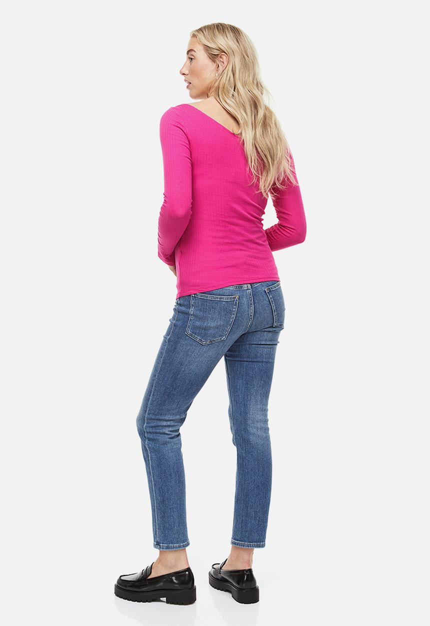 H&M - Mama slim straight high ankle jeans - denim blue