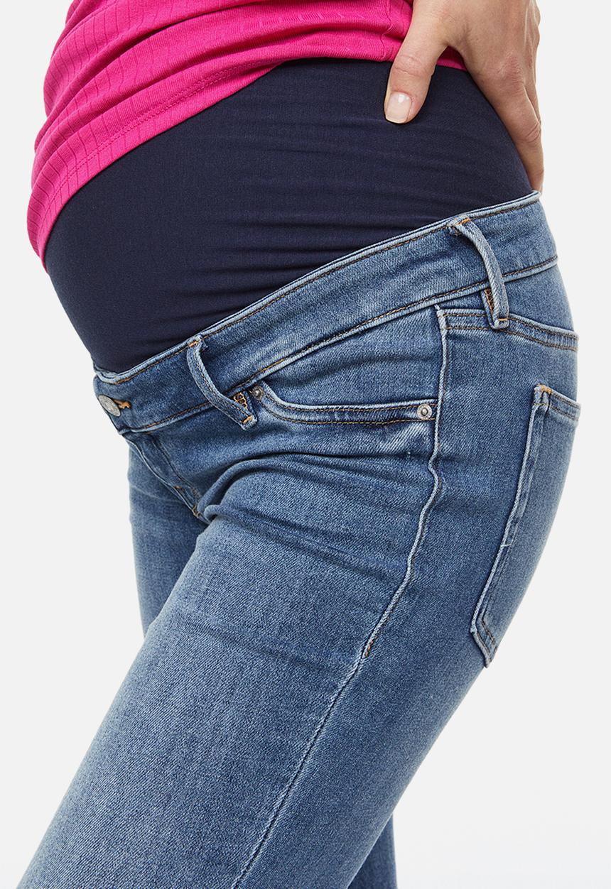 H&M - Mama slim straight high ankle jeans - denim blue