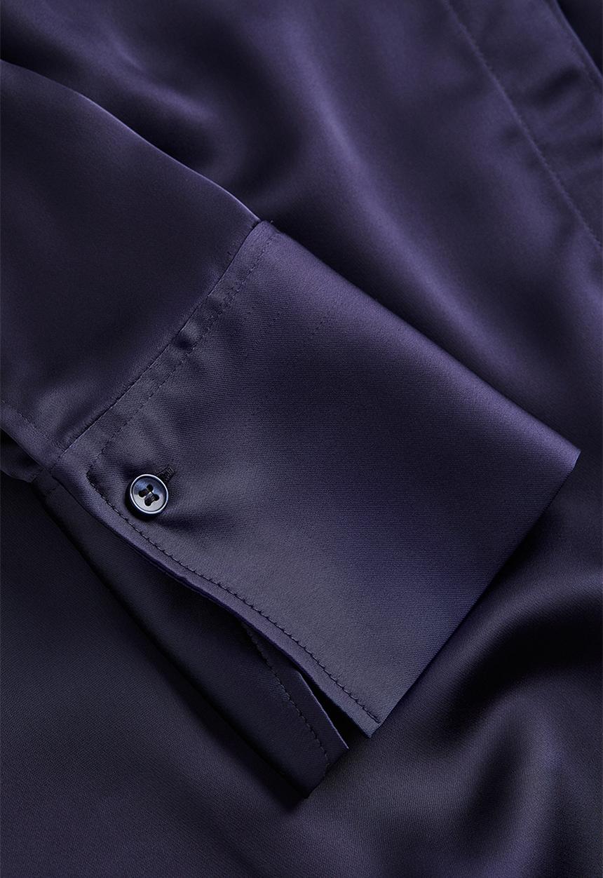 H&M - Shirt with a sheen - dark blue