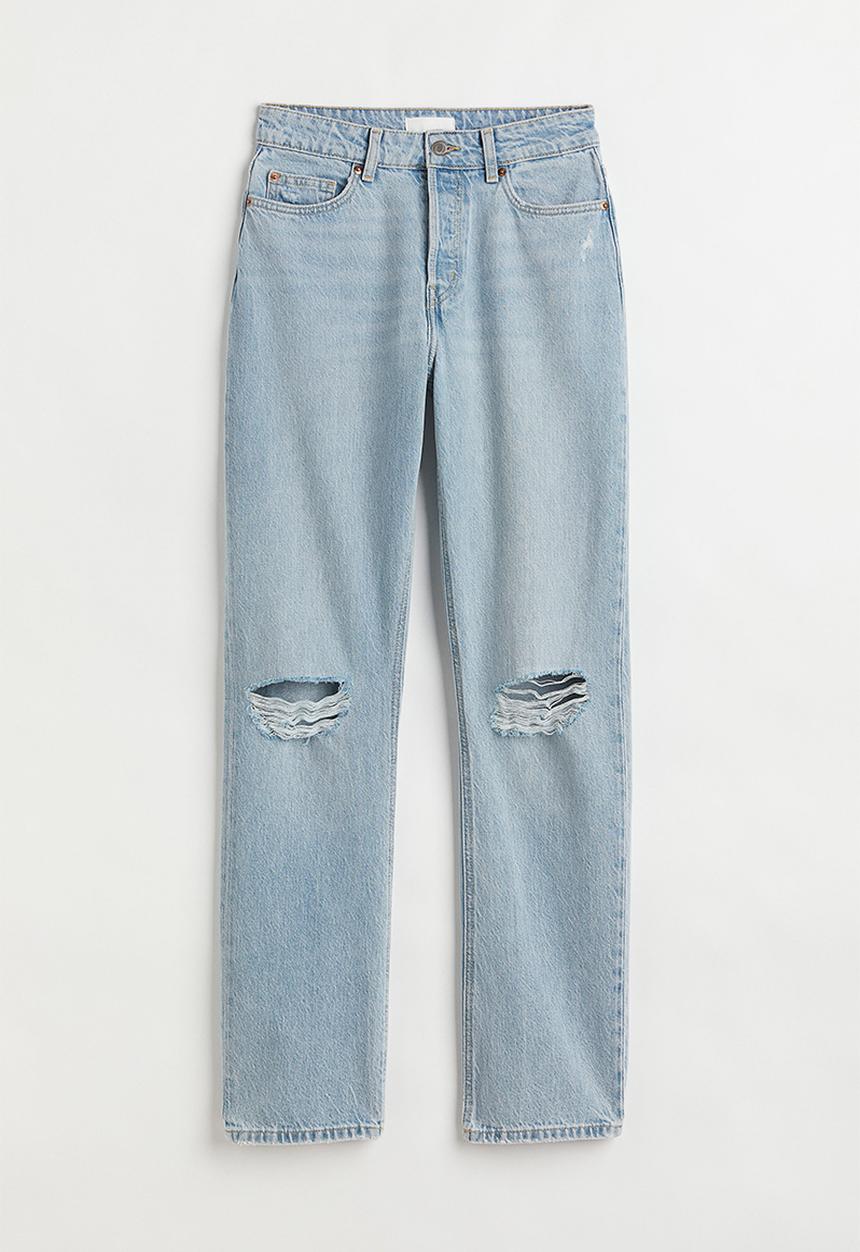 H&M - Straight high jeans - light denim blue