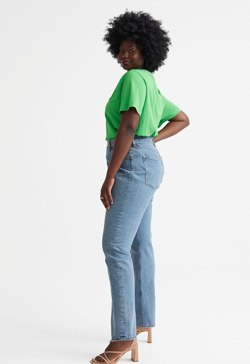 H&M - Straight high jeans - denim blue