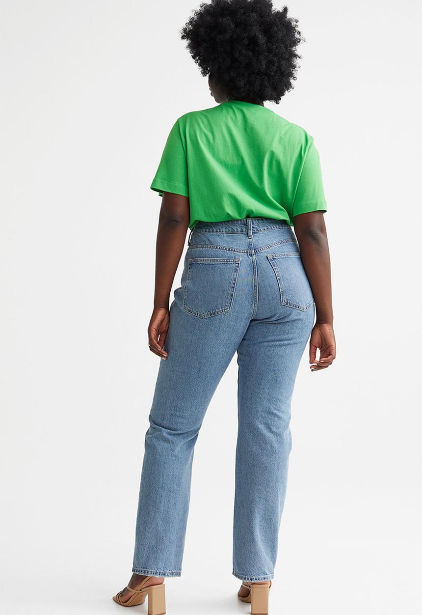 H&M - Straight high jeans - denim blue