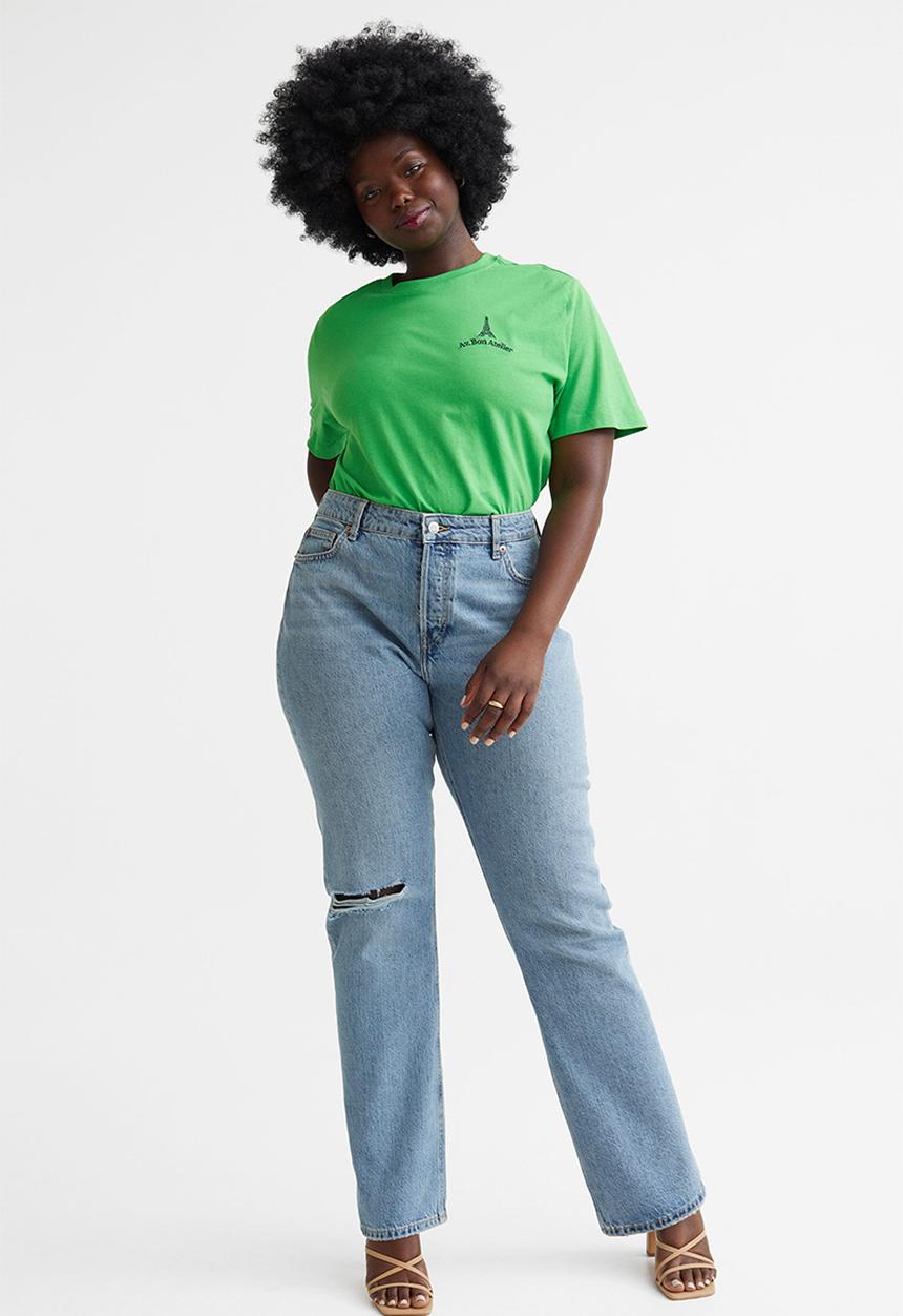 H&M - Straight high jeans - denim blue
