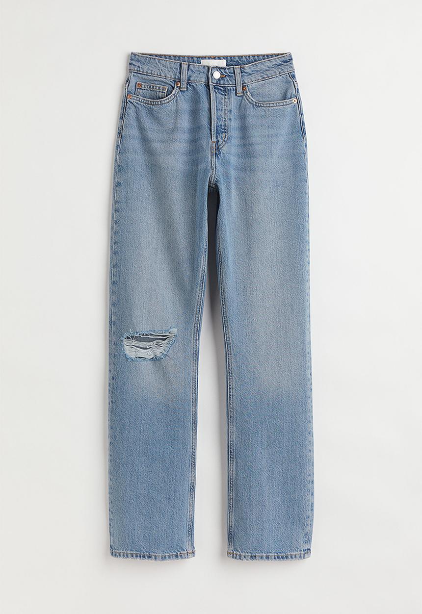 H&M - Straight high jeans - denim blue