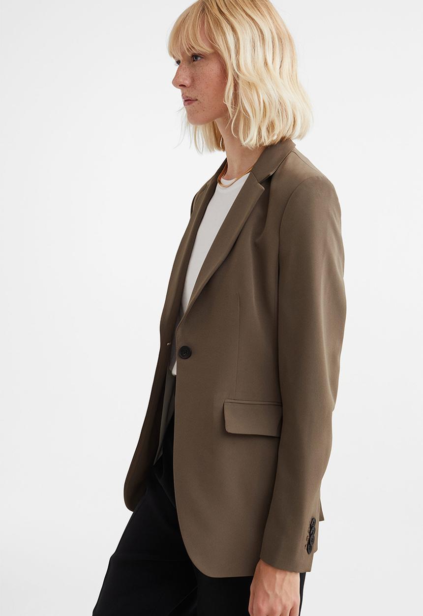 H&M - Fitted jacket - dark greige