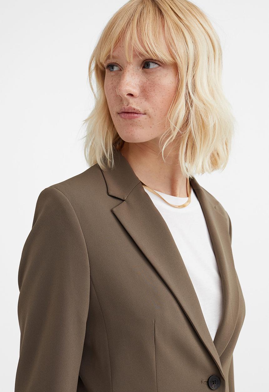 H&M - Fitted jacket - dark greige