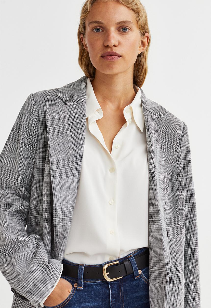 H&M - Fitted shirt - cream
