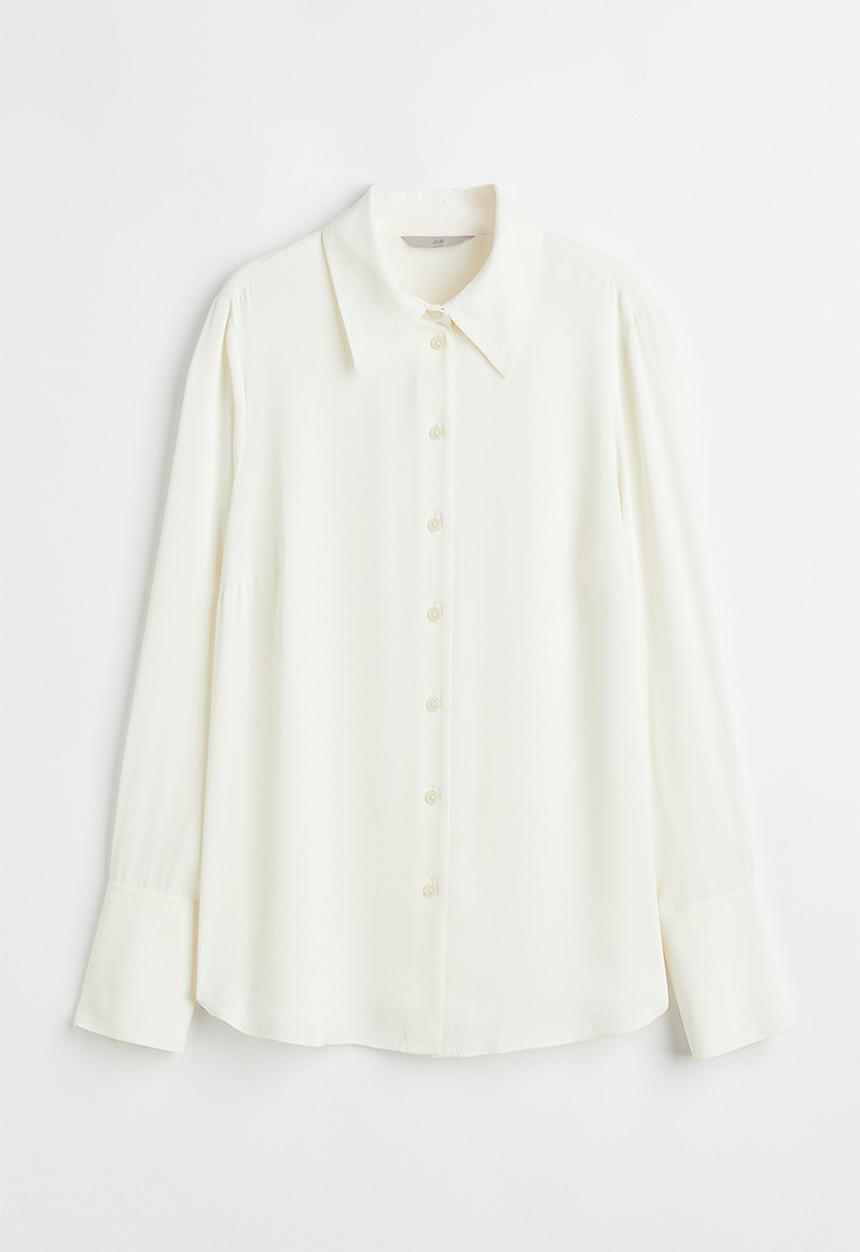 H&M - Fitted shirt - cream
