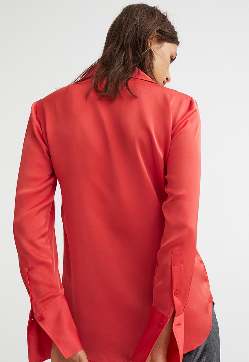 H&M - Fitted shirt - red