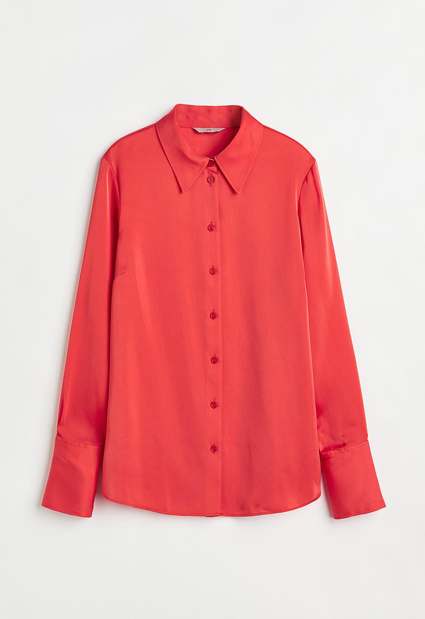 H&M - Fitted shirt - red