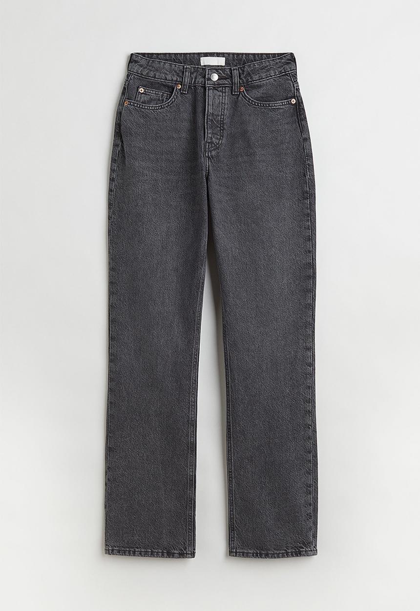 H&M - Straight high jeans - dark grey