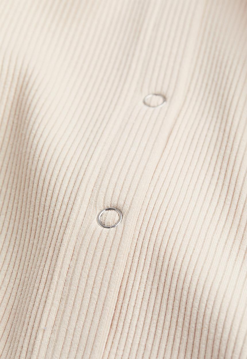 H&M - Ribbed jersey bodycon dress - light beige