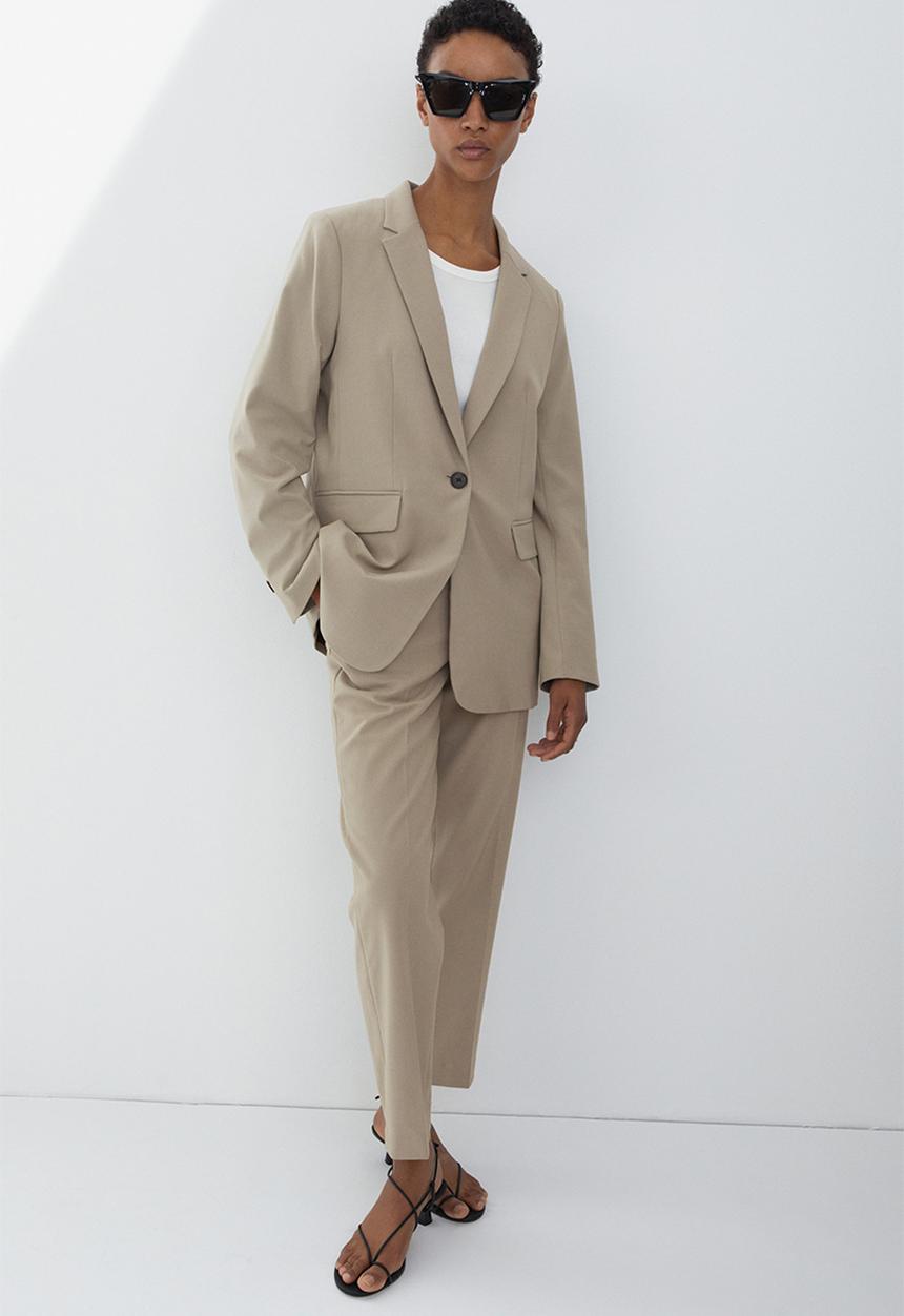 H&M - Cigarette trousers - light beige