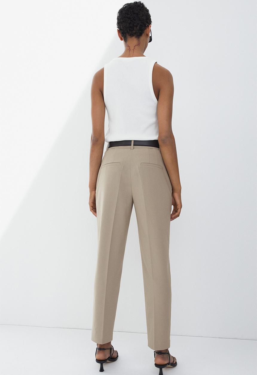 H&M - Cigarette trousers - light beige
