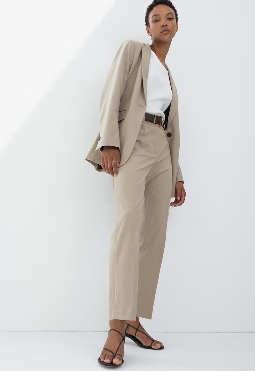 H&M - Cigarette trousers - light beige