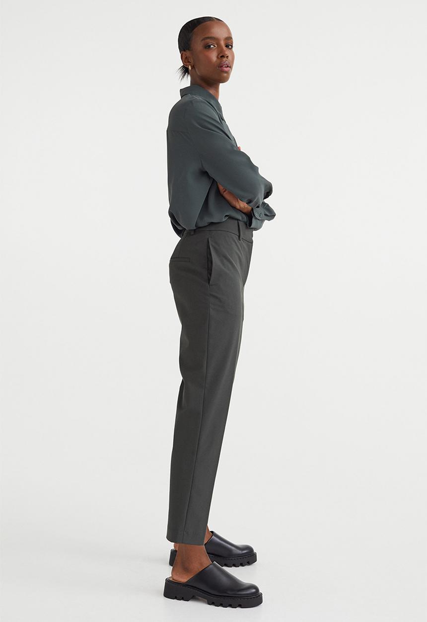H&M - Cigarette trousers - dark green