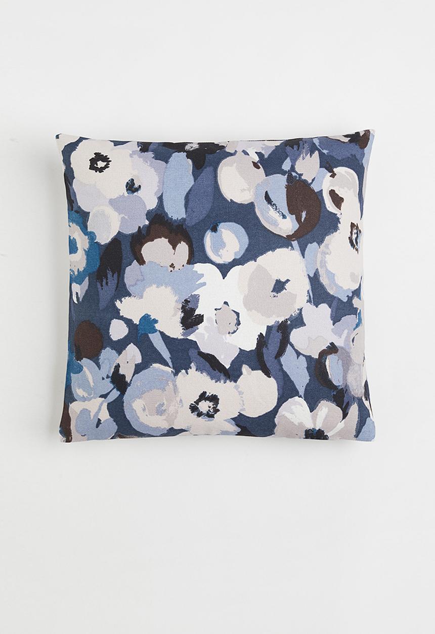 H&M - Patterned cotton cushion cover - blue/multi