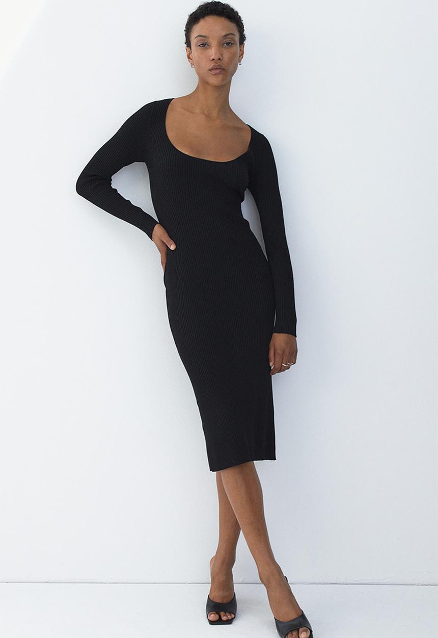 H&M - Rib-knit dress - black