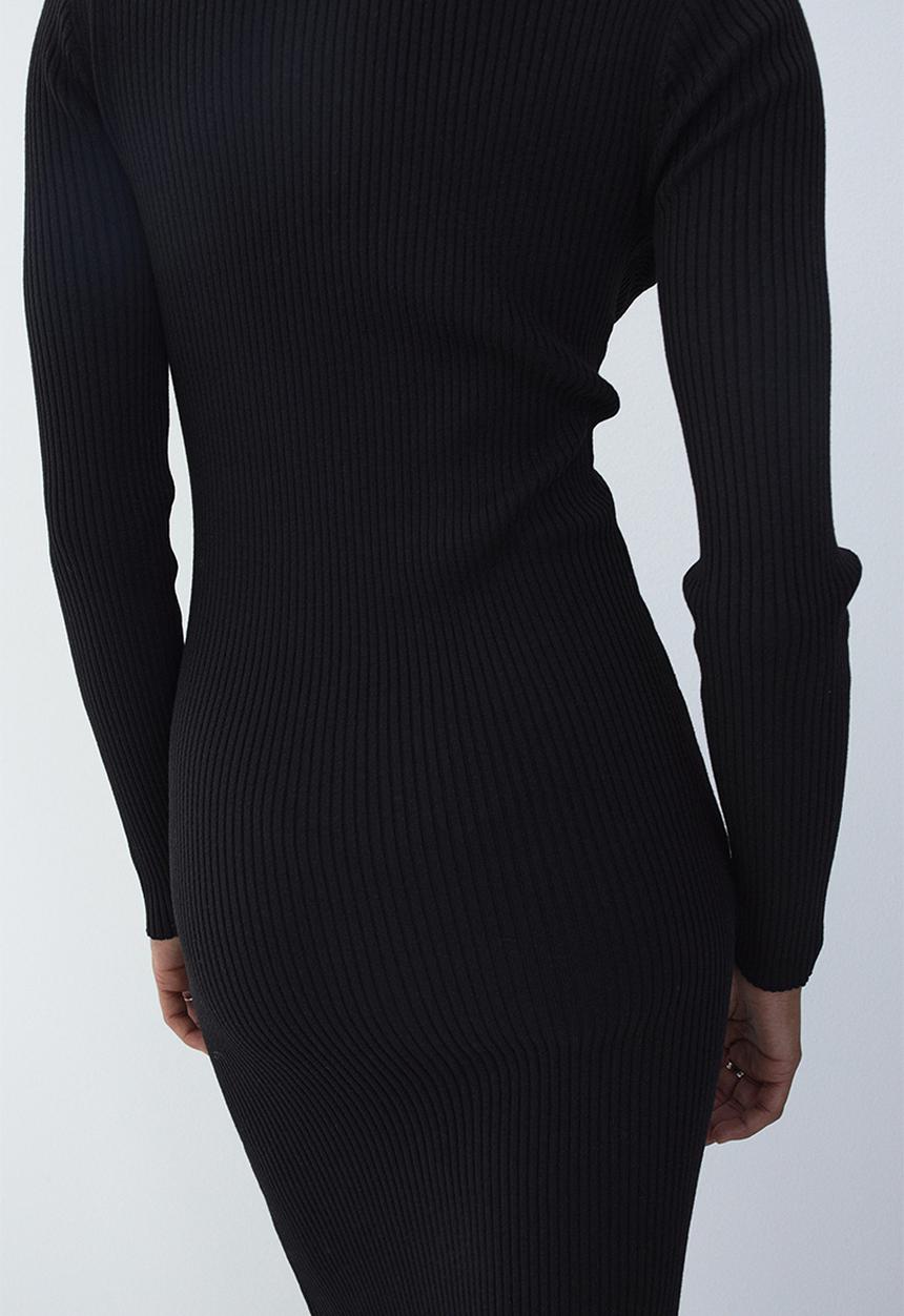H&M - Rib-knit dress - black