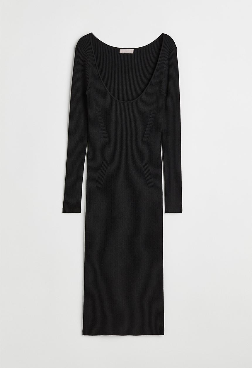 H&M - Rib-knit dress - black