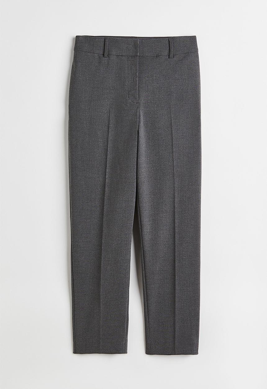 H&M - Cigarette trousers - dark grey marl 