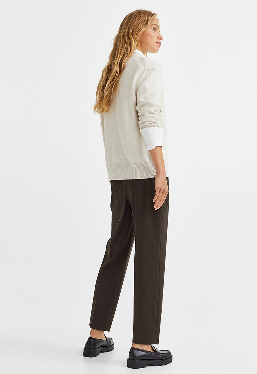 H&M - Cigarette trousers - dark green 