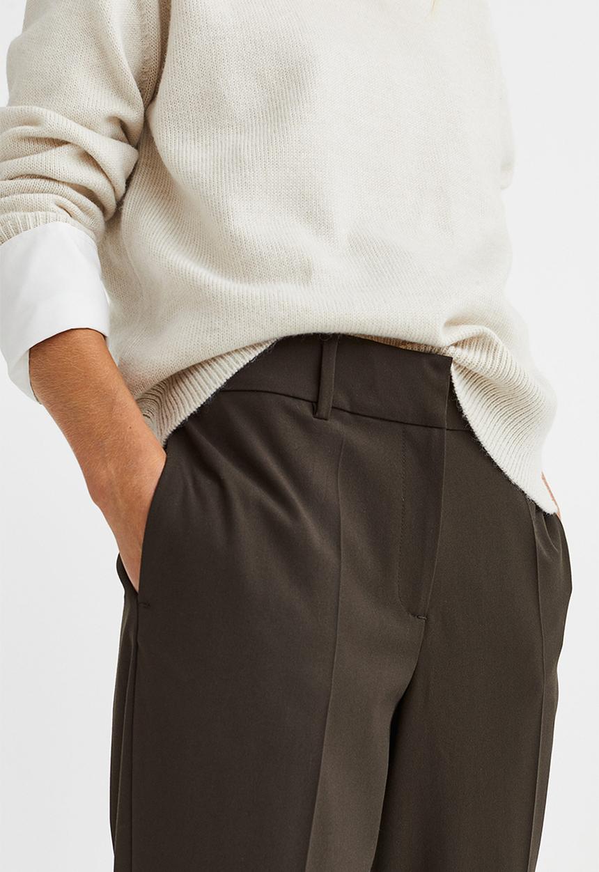 H&M - Cigarette trousers - dark green 
