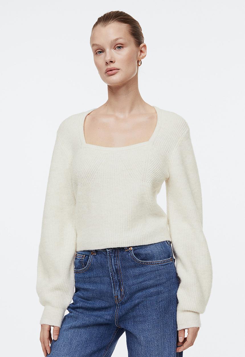H&M - Rib-knit jumper - cream
